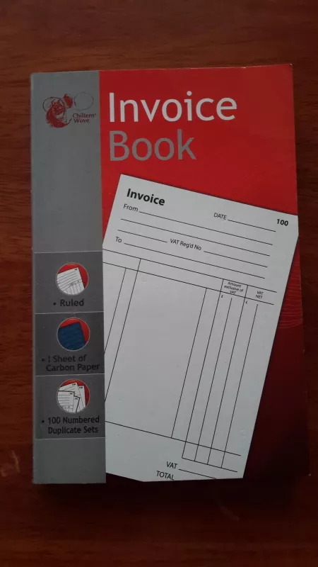 Invoice Book - Chiltern Wove, knyga
