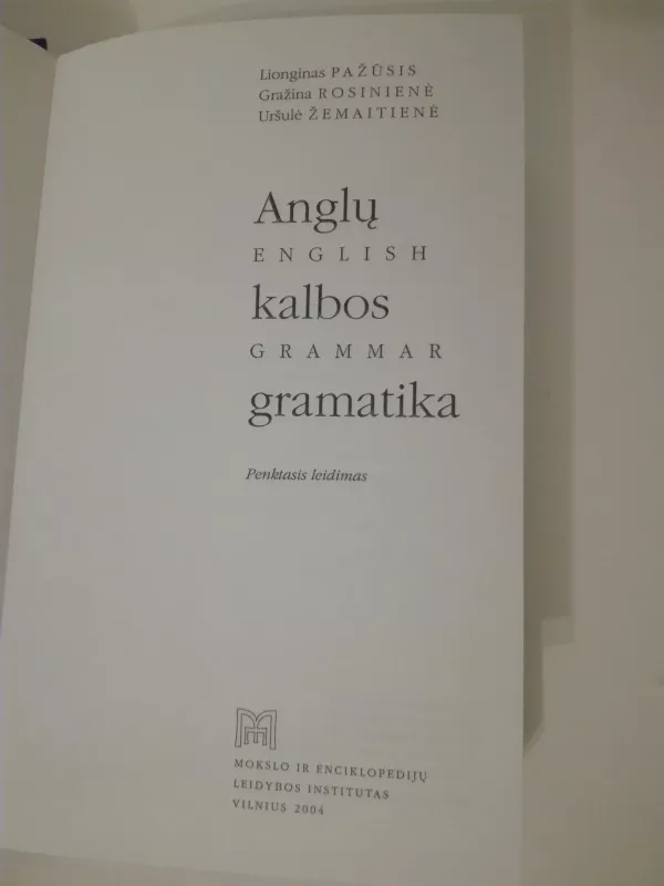 Anglų kalbos gramatika - Autorių Kolektyvas, knyga