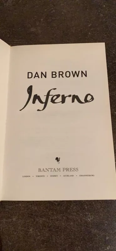 Inferno - Dan Brown, knyga 2