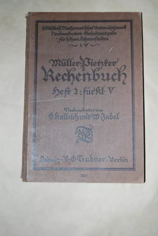 Müller-Biester Rechenbuch - Ernst Rullrich, knyga 3