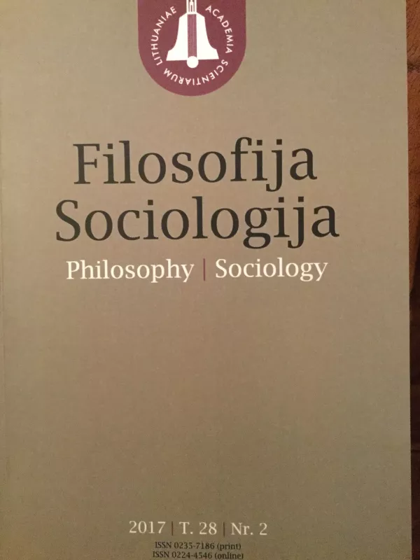 Filosofija Sociologija 2017 T.28 Nr.2 - Autorių Kolektyvas, knyga