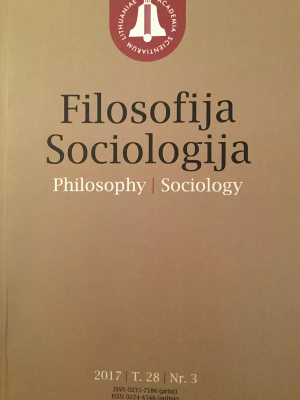 Filosofija Sociologija 2017 T.28 Nr.3 - Autorių Kolektyvas, knyga