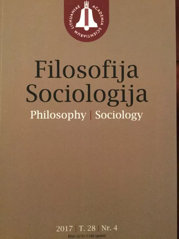 Filosofija Sociologija 2017 T.28 Nr.4 - Autorių Kolektyvas, knyga
