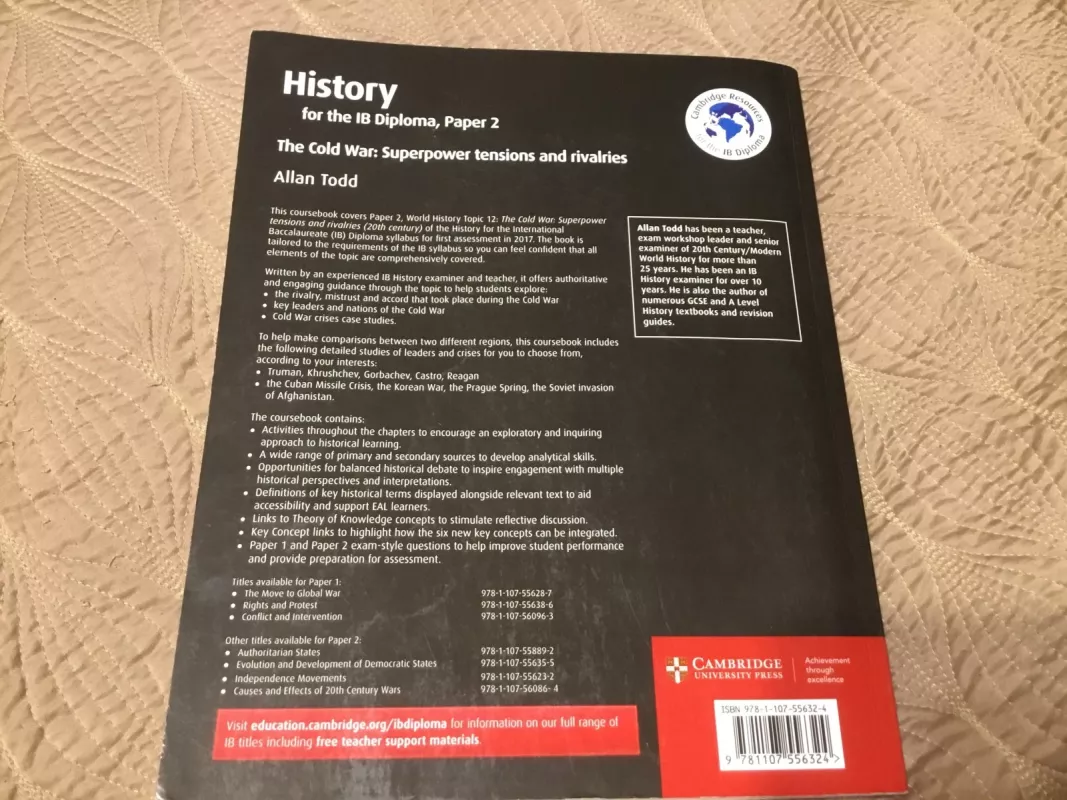 History for the IB Diploma, Paper 2, The Cold War: Superpower tensions and rivalries - Allan Todd, knyga