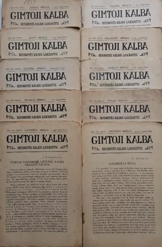 Gimtoji kalba (1939 m.) 10 sąsiuvinių - Autorių Kolektyvas, knyga 2