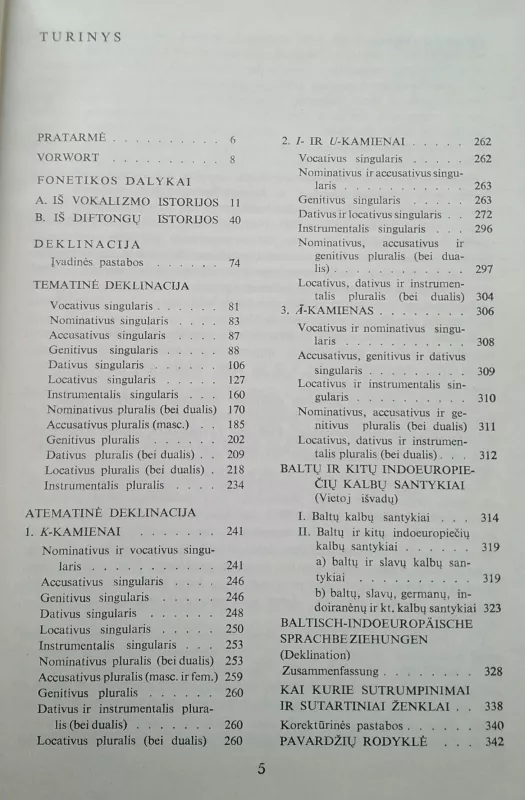 Baltų ir kitų indoeuropiečių kalbų santykiai: deklinacija - Vytautas Mažiulis, knyga 3