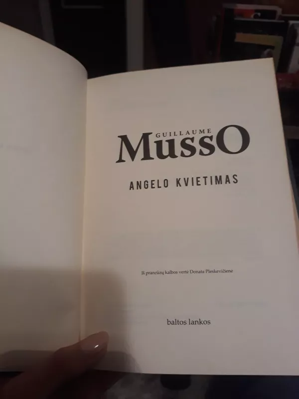 Angelo kvietimas - Guillaume Musso, knyga 2