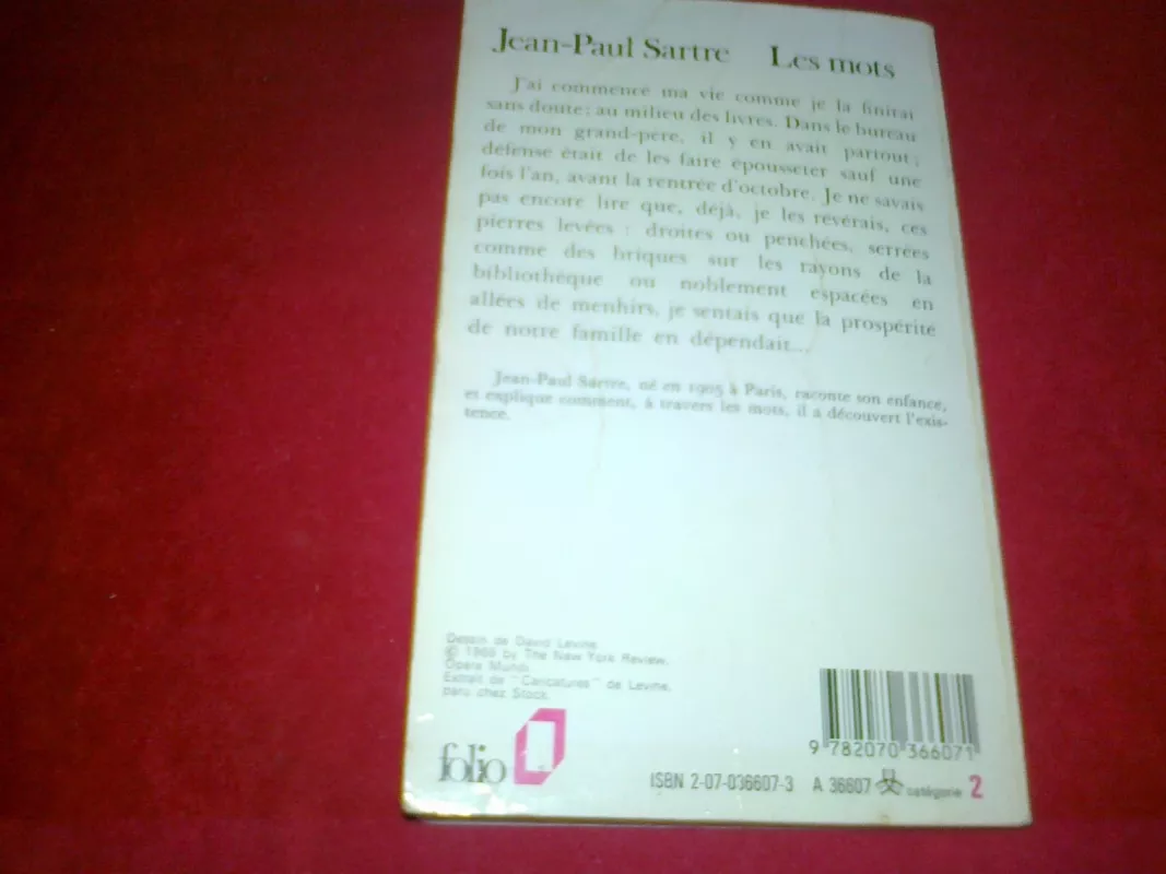 Les mots - Jean-Paul Sartre, knyga