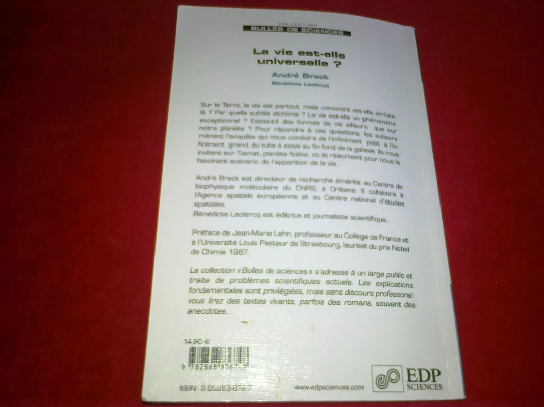 La vie est - elle universelle? - Andre Brack, Benedicte Leclercq, knyga 2