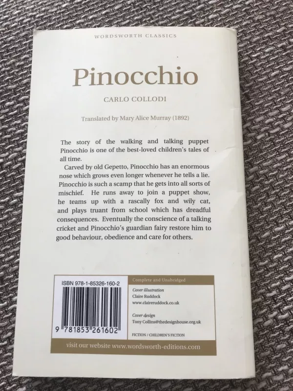 Pinocchio (angliskai) - Collodi Carlo, knyga