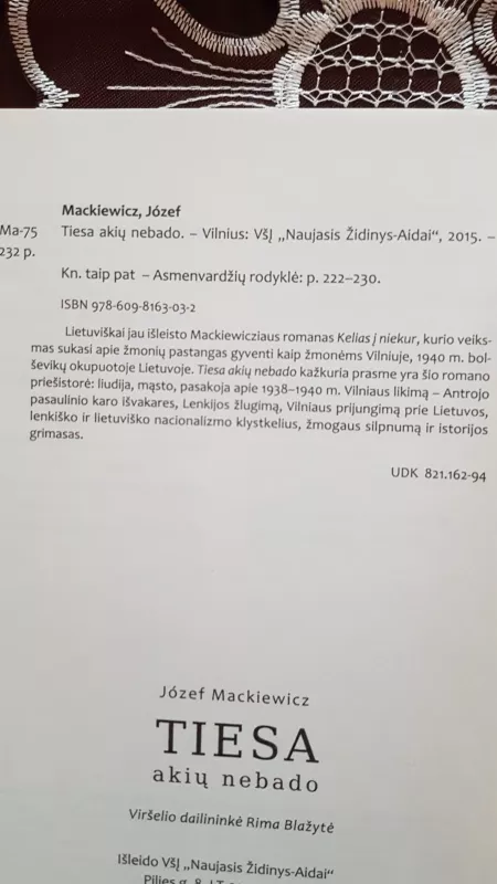 Tiesa akiu nebado. - Jozef Mackiewicz, knyga 2