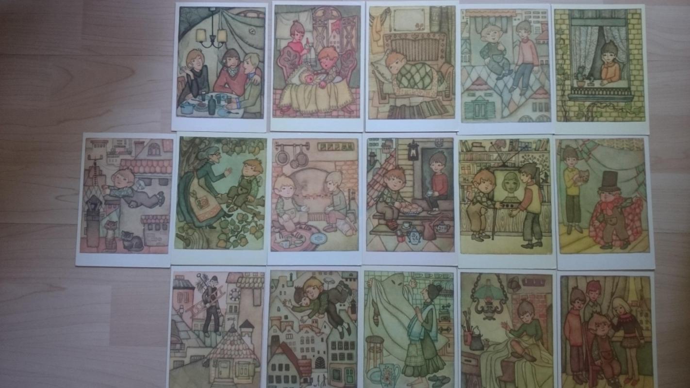 Малыш и Карлсон, который живет на крыше. Комплект из 16 открыток - Астрид Линдгрен, knyga 2