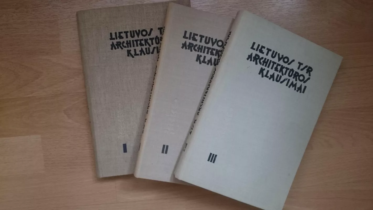 Lietuvos TSR architektūros klausimai 1-2-3- tomai - Autorių Kolektyvas, knyga