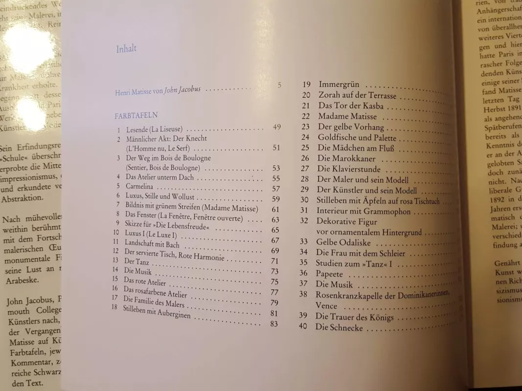 Henri Matisse - John Jacobus, knyga 5