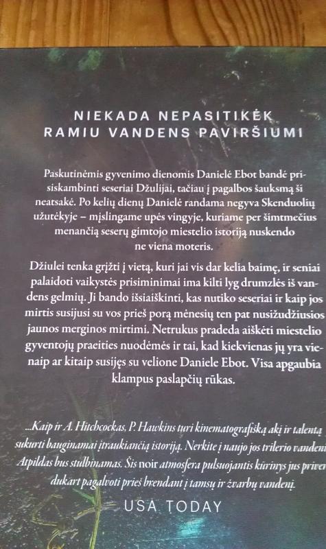 TAMSUS VANDUO: tarptautinio fenomeno „Mergina traukiny“ autorės knyga - Paula Hawkins, knyga 4