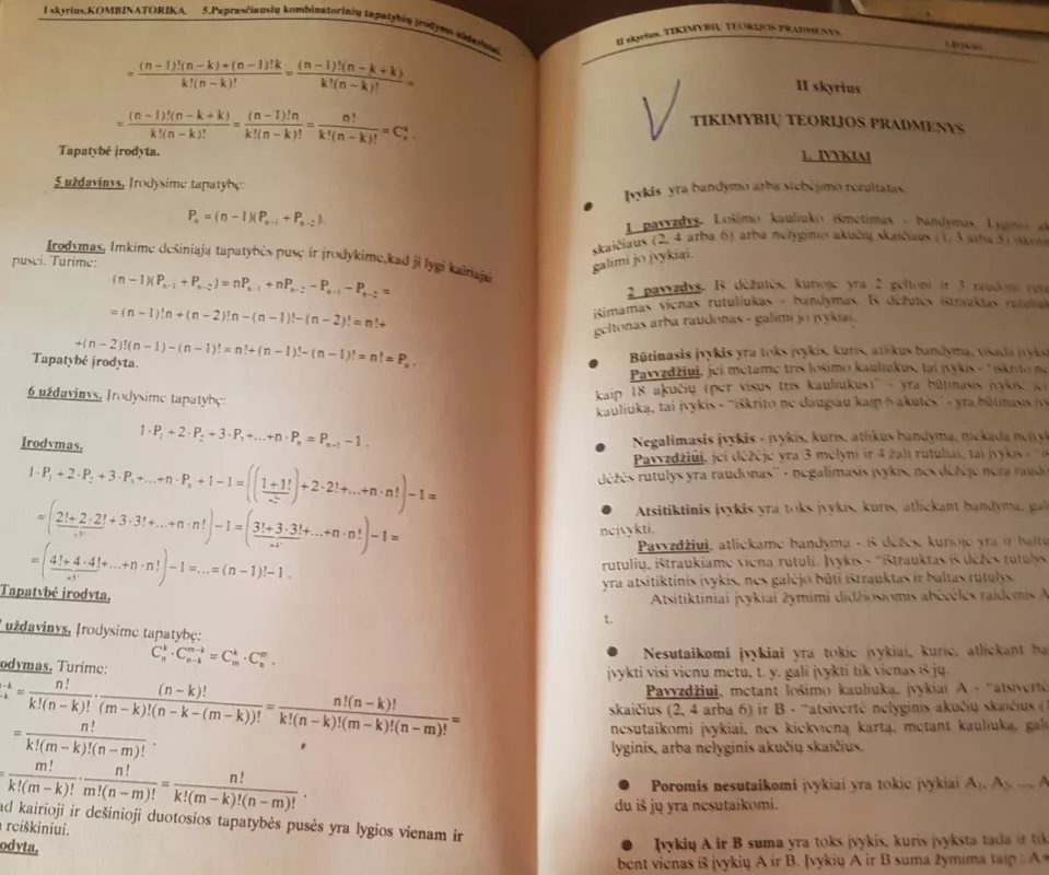 Kombinatorikos, tikimybių teorijos ir matematinės statistikos pradmenų žinynas moksleiviams - Vaidotas Mockus, knyga 3