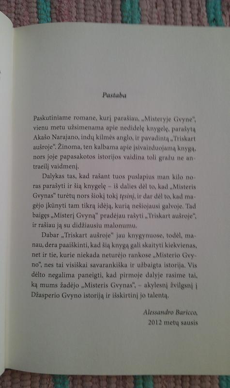 Triskart Aušroje - Baricco Alessandro, knyga 4