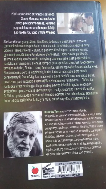 Nerimo dienos - Richard Yates, knyga