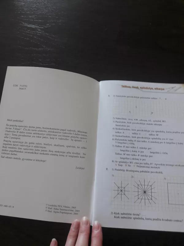 Matematika tau 5 klasė pratybų sąsiuvinis 1 ir 2 dalys - Autorių Kolektyvas, knyga