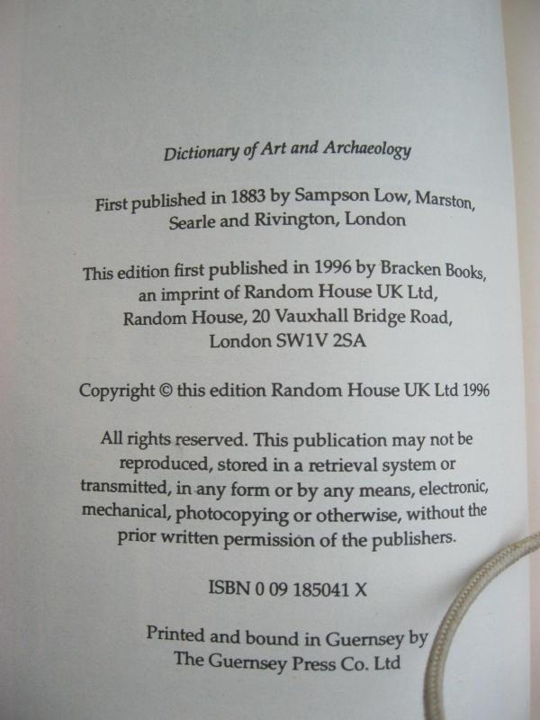 Dictionary of art and archaeology - J.W. Mollett, knyga 3