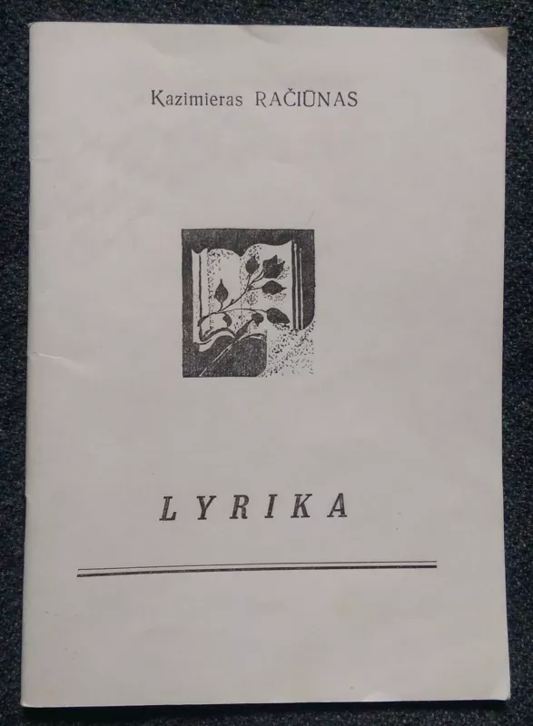 Lyrika - Kazimieras Račiūnas, knyga