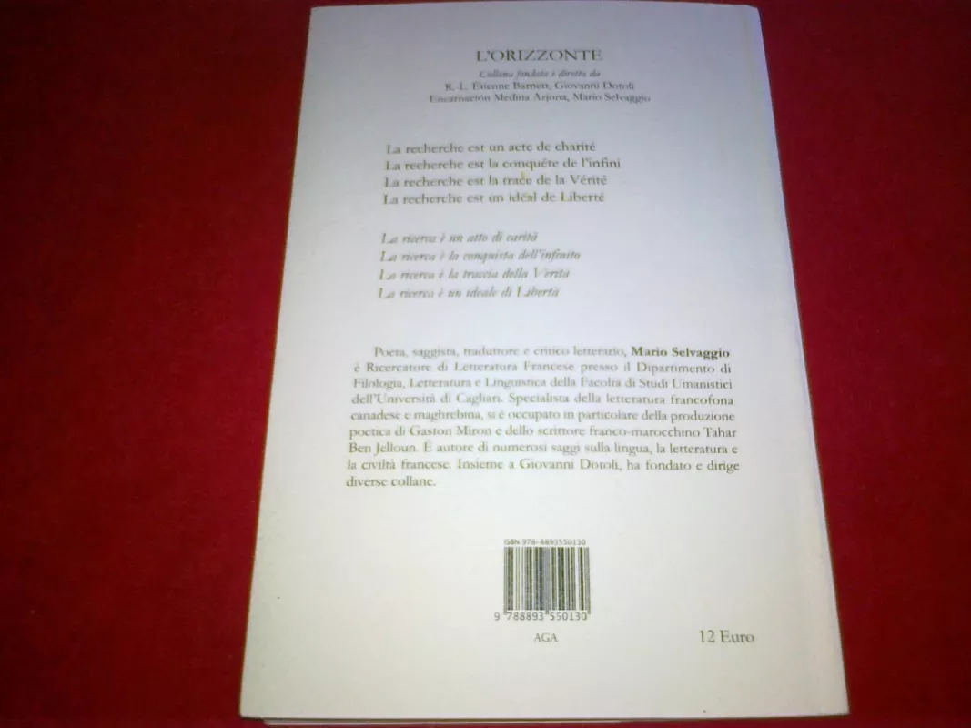 Poeme de la Recherche - Giovanni Dotoli, knyga