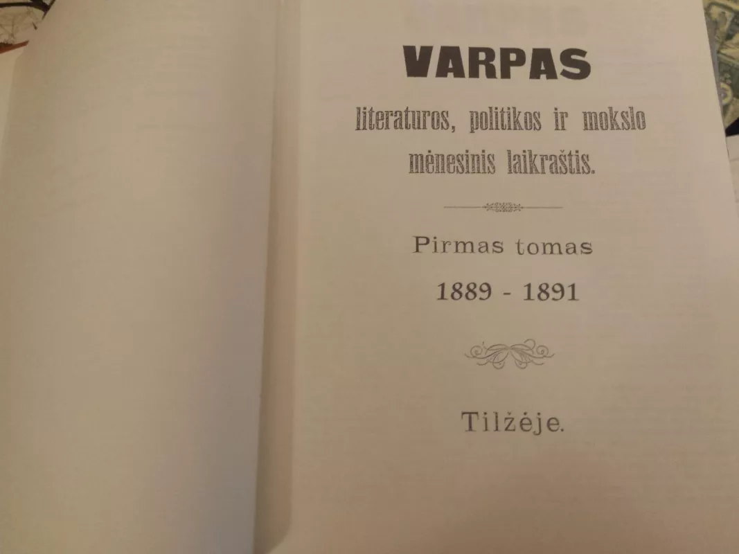 Varpas. Lietuvių tautos praeitis - Juozas Masilionis, knyga 3