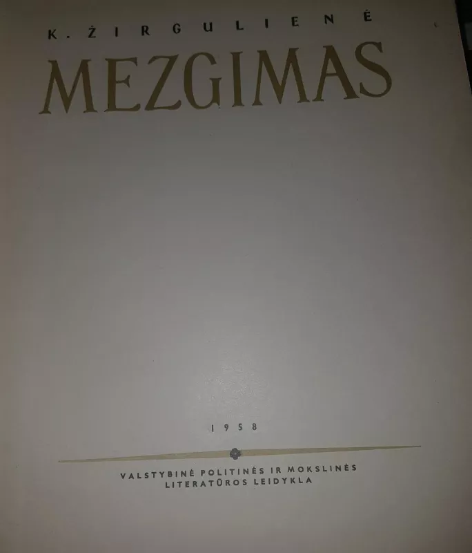 Mezgimas - K. Žirgulienė, knyga 4