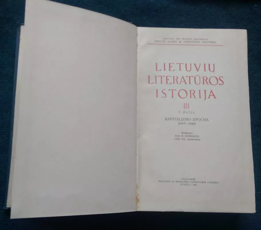 Lietuvių literatūros istorija (4 tomai) - Autorių Kolektyvas, knyga 5