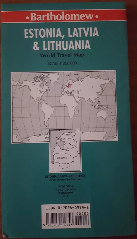 Estonia, Latvia & Lithuania. World travel map. - Autorių Kolektyvas, knyga