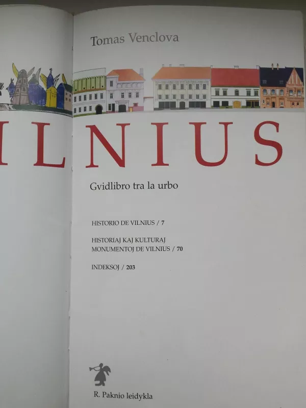 Vilnius Esperanto kalba - Tomas Venclova, knyga