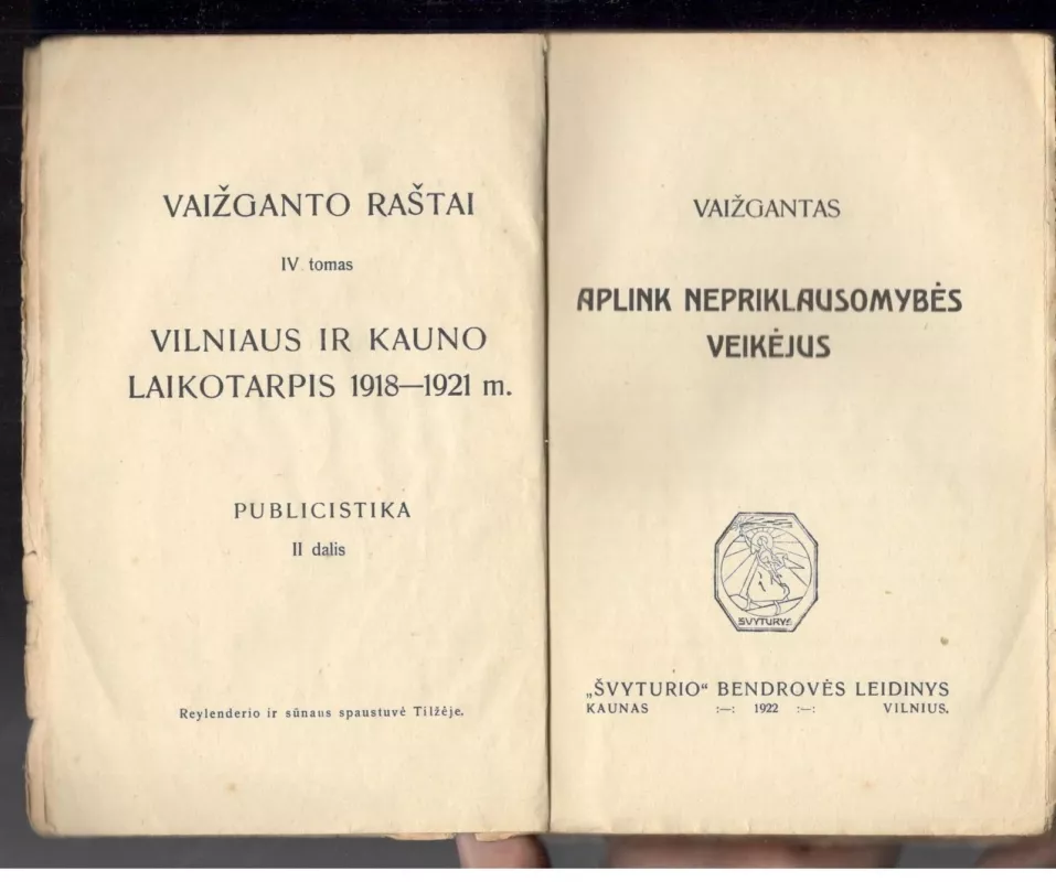 Raštai. T. IV. Aplink nepriklausomybės veikėjus - Autorių Kolektyvas, knyga 2