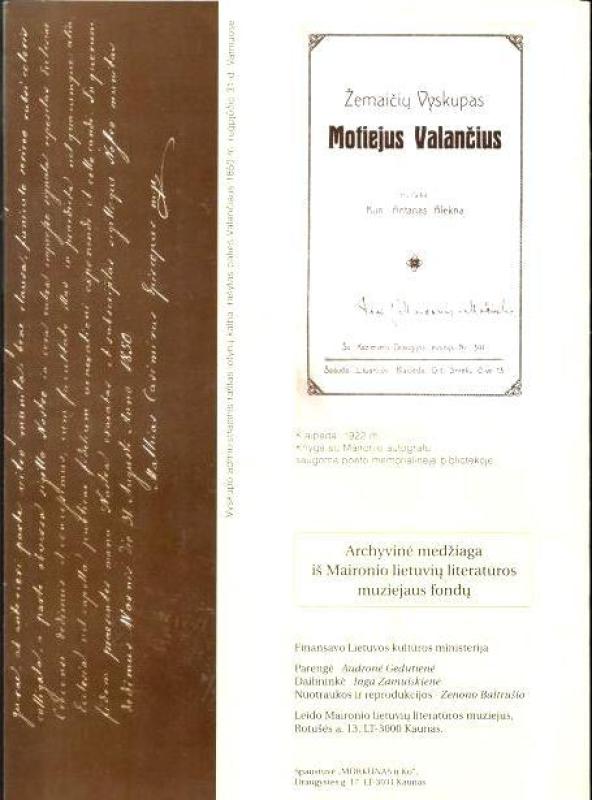 Motiejus Valančius 200 (bukletas) - Audronė Gedutienė (parengė), knyga 2