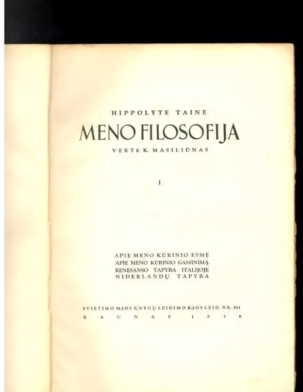 Meno filosofija (2 dalys) - Hippolyte Taine, knyga 4