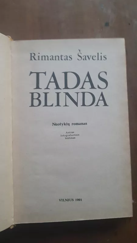 Tadas Blinda - Rimantas Šavelis, knyga 3