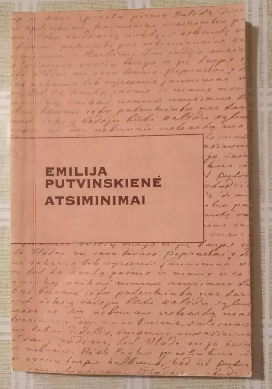 Atsiminimai - Emilija Putvinskienė, knyga