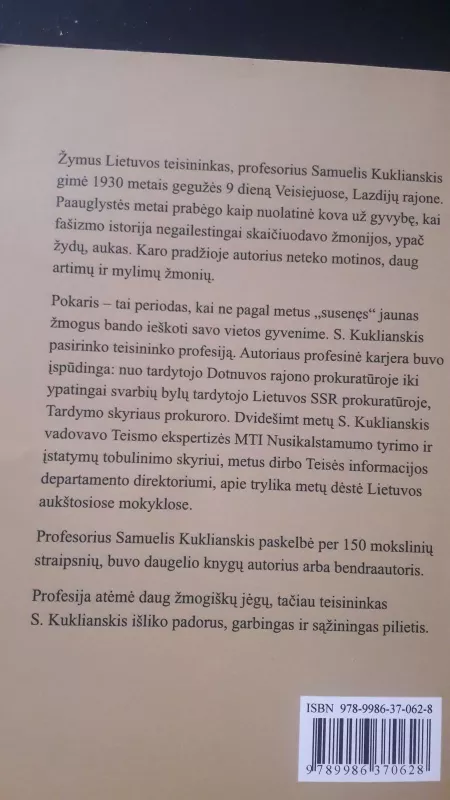 Samuelis Kuklianskis - teisininkas - Samuelis Kuklianskis, knyga