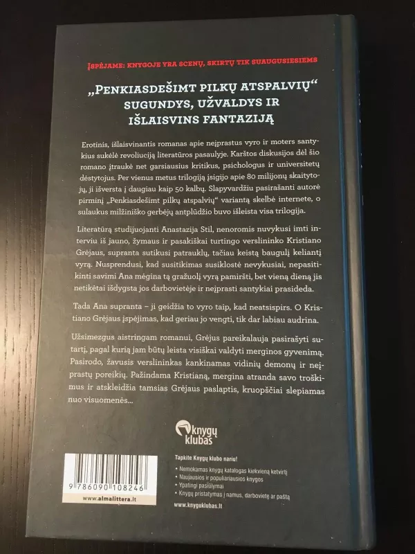 „Penkiasdešimt pilkų atspalvių“ - James E L, knyga 2