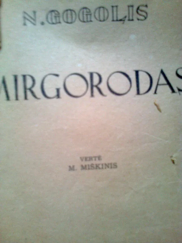 Mirgorodas - N. Gogolis, knyga