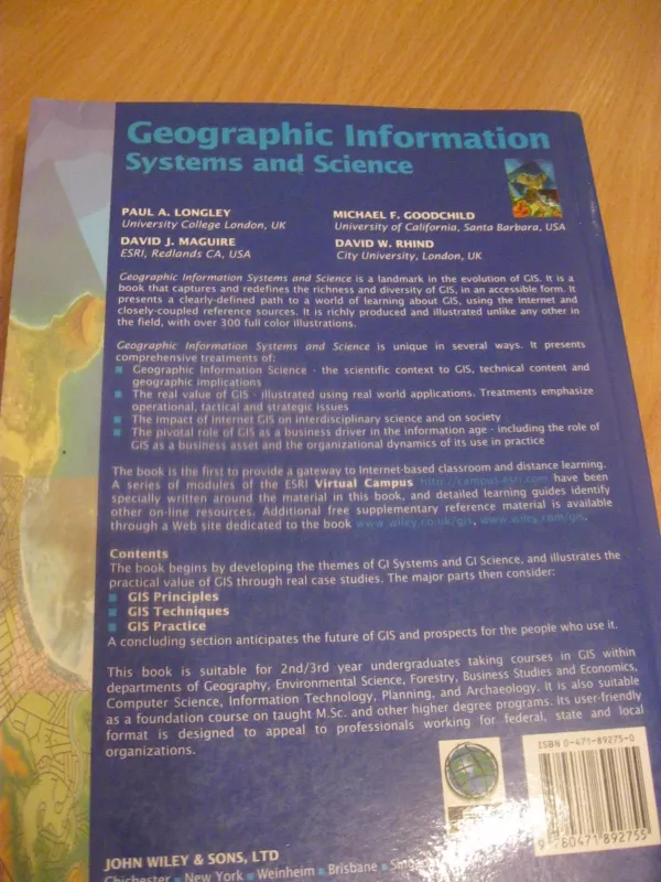 geographic information systems and science - Autorių Kolektyvas, knyga