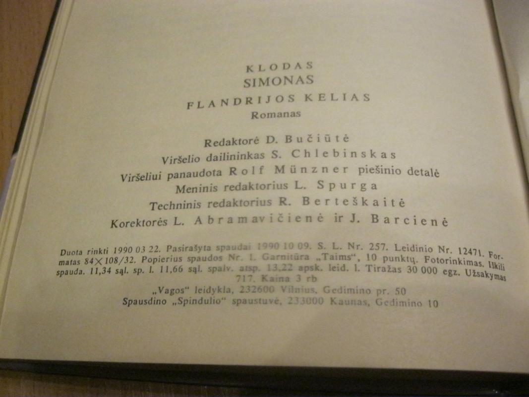 Flandrijos kelias - Klodas Simonas, knyga 4