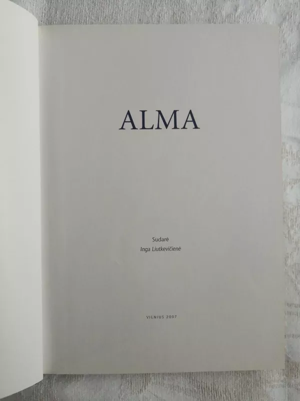 Alma - Inga Liutkevičienė, knyga
