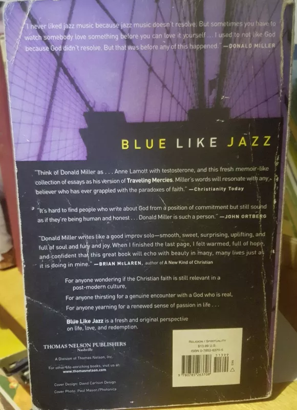 Blue like jazz - Donald Miller, knyga