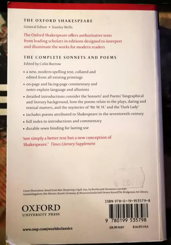 The Oxford Shakespeare: The Complete Sonnets and Poems - Autorių Kolektyvas, knyga