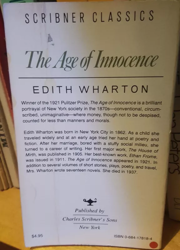 The Age of innocense - Edith Wharton, knyga