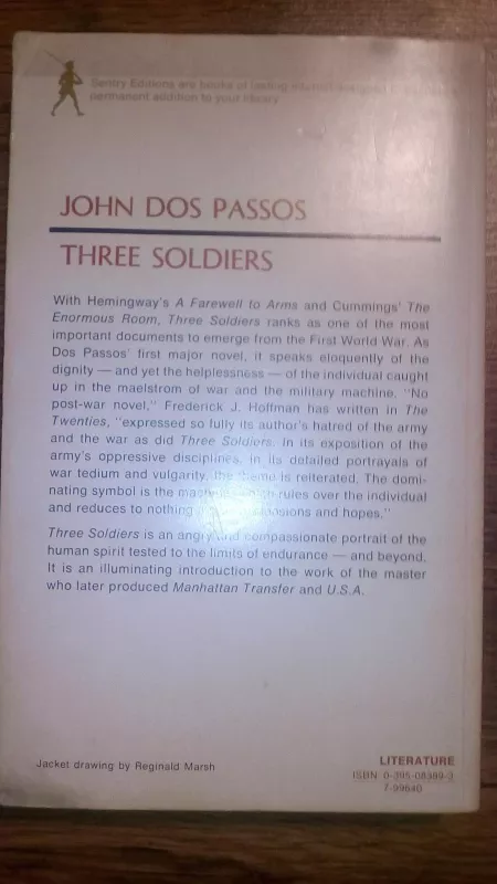 THEREE SOLDIERS - John Dos Passos, knyga