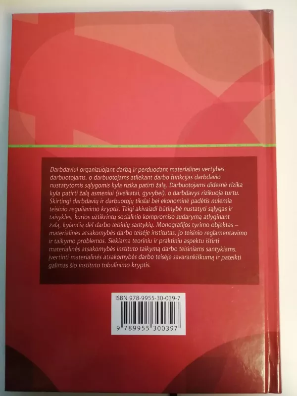 Materialinė atsakomybė darbo teisėje - Tomas Bagdanskis, knyga 3