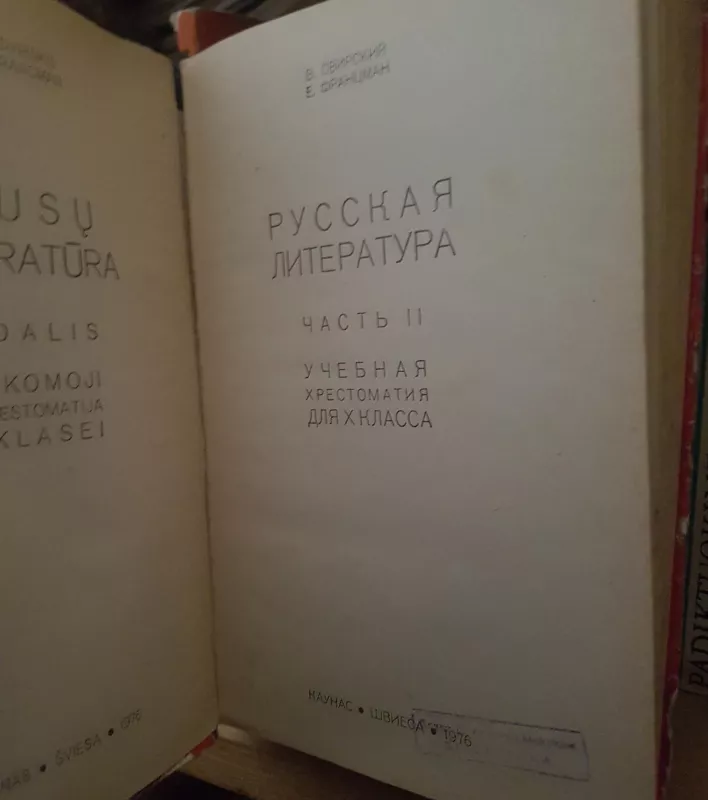 Русская литература часть II (10кл.) - В. Свирский, Е.  Францман, knyga