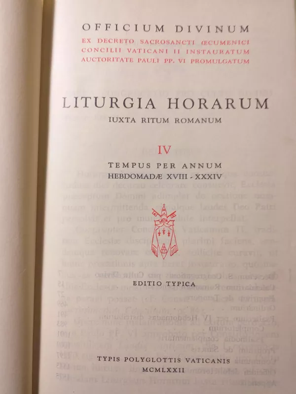 Liturgia Horarum iuxta Ritum Romanum - Autorių Kolektyvas, knyga 3