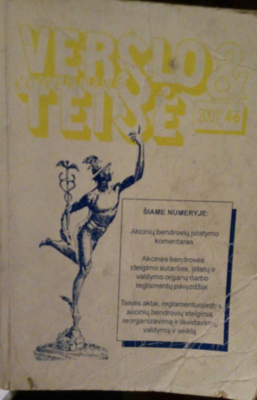 Verslo & komercinė teisė 2001` 4-6 - J. Bivainis, knyga 6